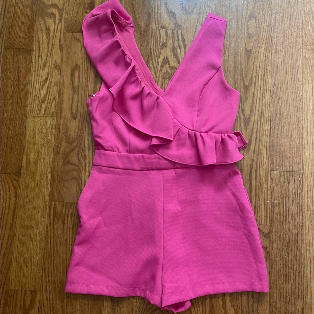 Hot pink romper